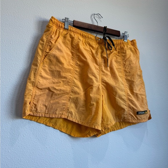 Speedo Men's Bright Yellow/Orange Swim Trunks - Picture 4 of 6